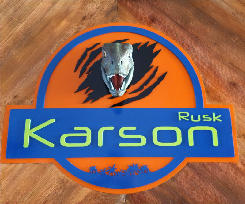 3D Dinosaur Name Sign